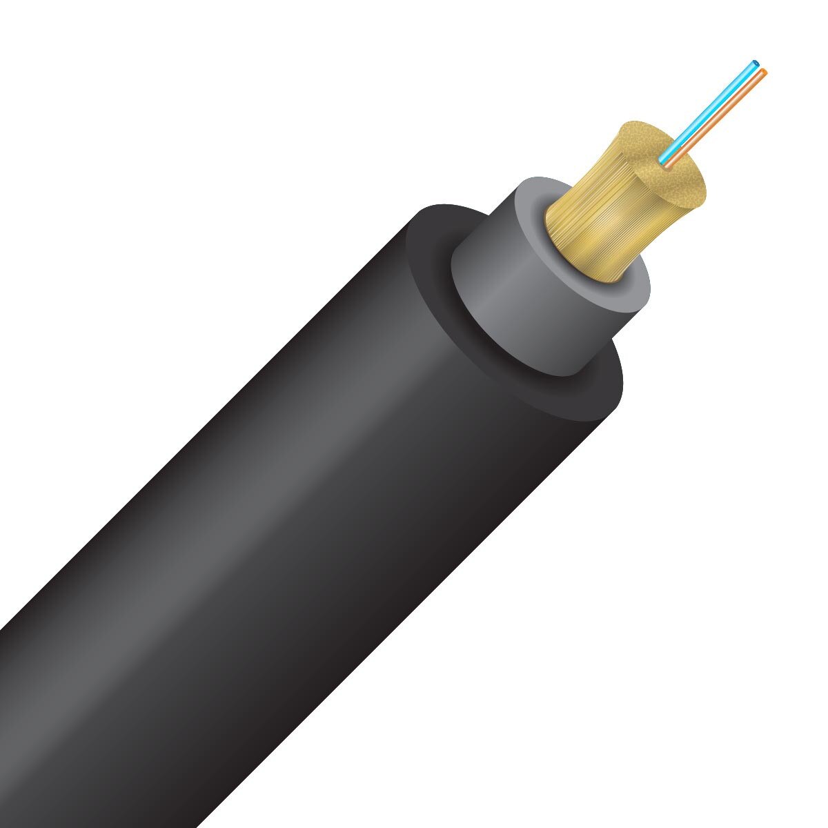 SSF™ 2 Strand OS2 Tactical Micro Distribution Cable - Bulk per Ft.